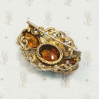 Opulent Austro-Hungarian Citrine Brooch