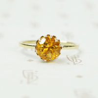 Sunshine Citrine Solitaire in Gold