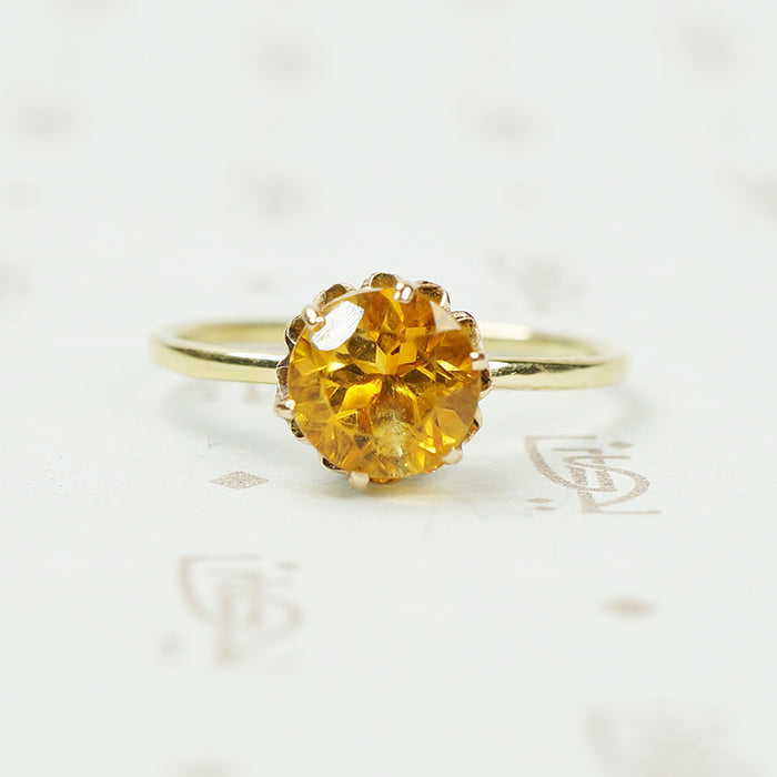 Sunshine Citrine Solitaire in Gold