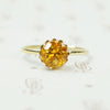 Sunshine Citrine Solitaire in Gold