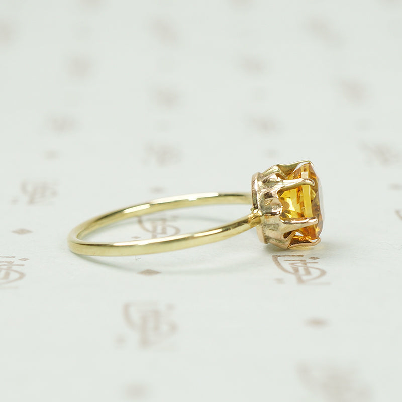 Sunshine Citrine Solitaire in Gold