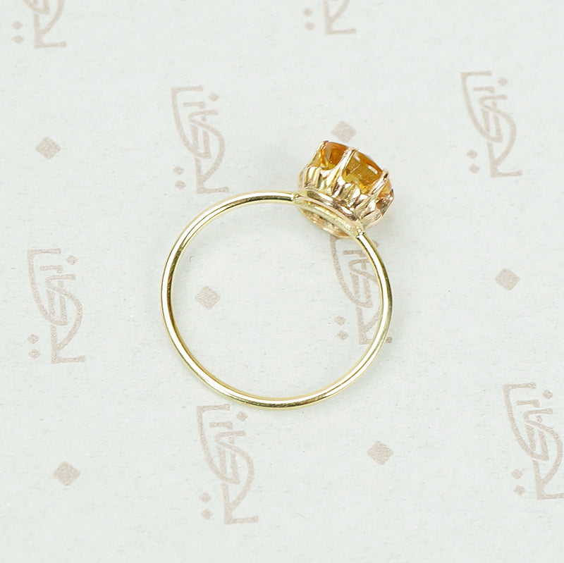 Sunshine Citrine Solitaire in Gold