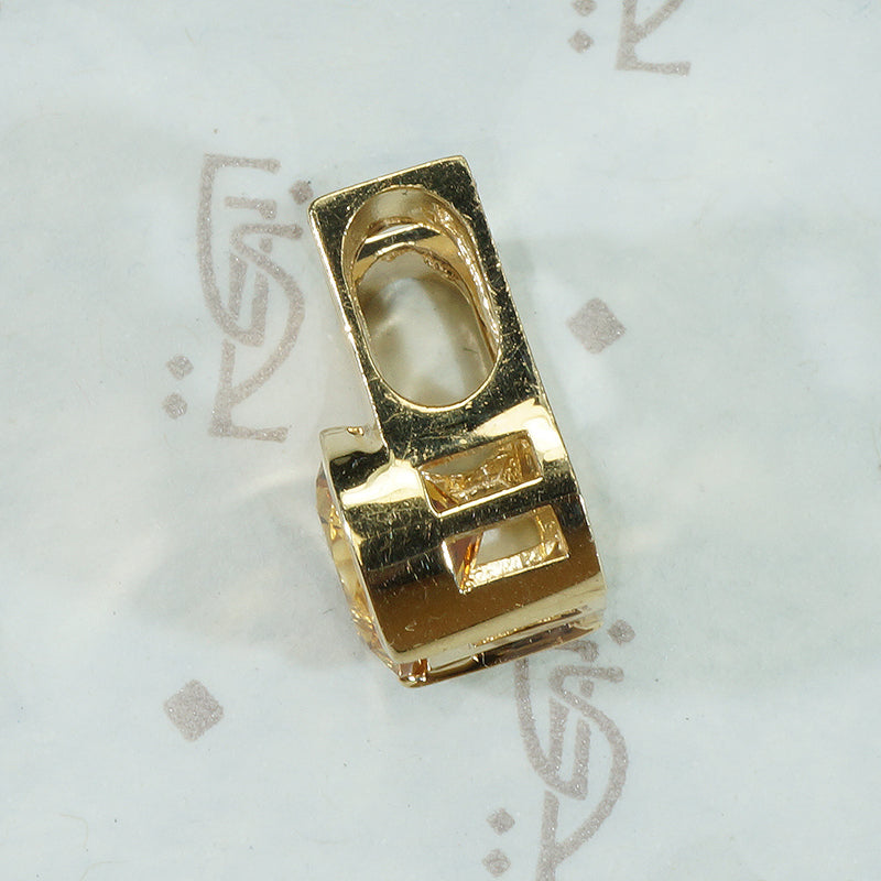 Classic Gold Vintage Citrine Slide Pendant