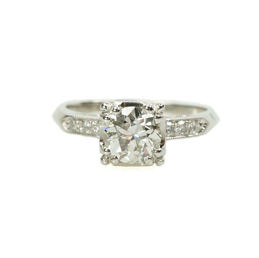 Vintage 1940's Diamond engagement Ring in 14k