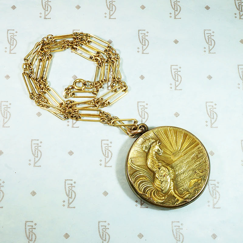Antique Rooster Locket