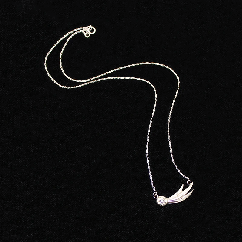 Diamond Set Comet Necklace in White Gold by 720