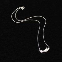 Diamond Set Comet Necklace in White Gold by 720