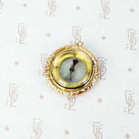 9ct rose gold 19th century compass pendant