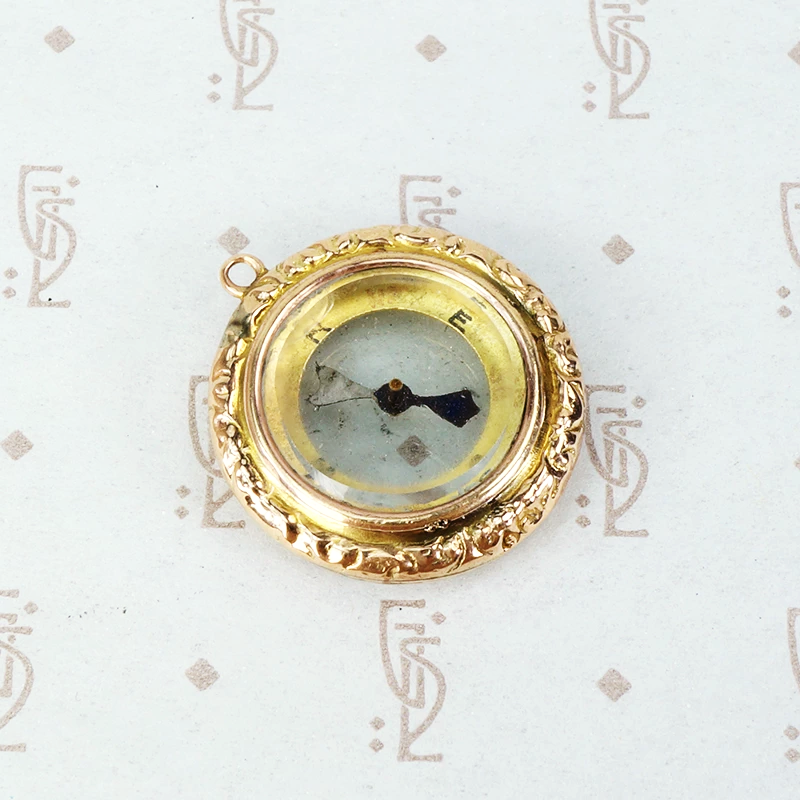 Antique 9ct Rose Gold Compass