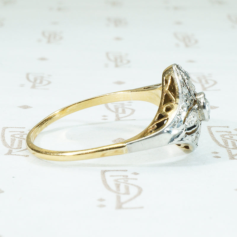 Lovely Rose Cut Diamond Edwardian Ring