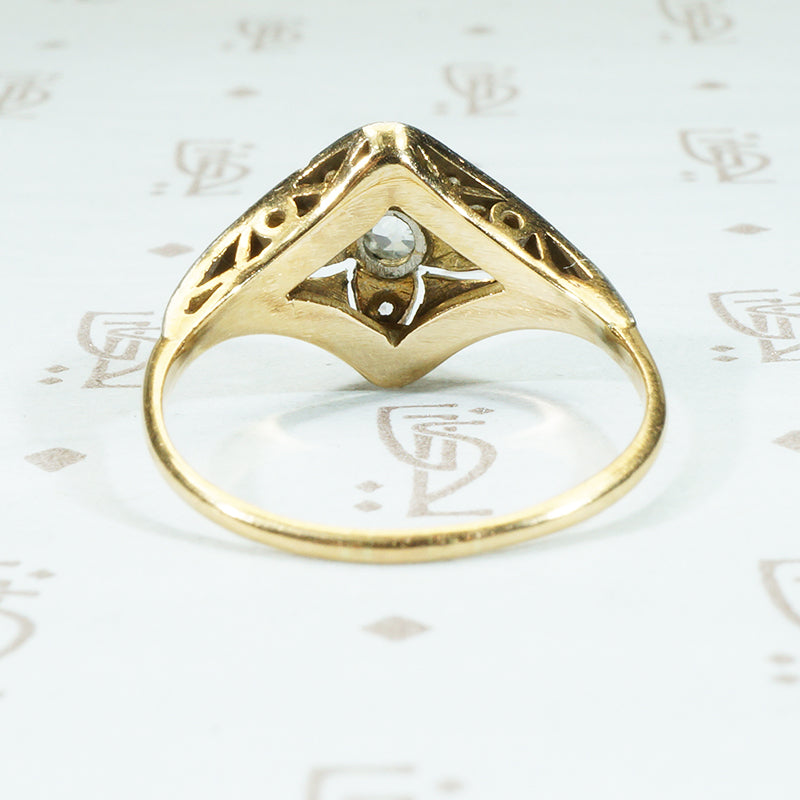 Lovely Rose Cut Diamond Edwardian Ring