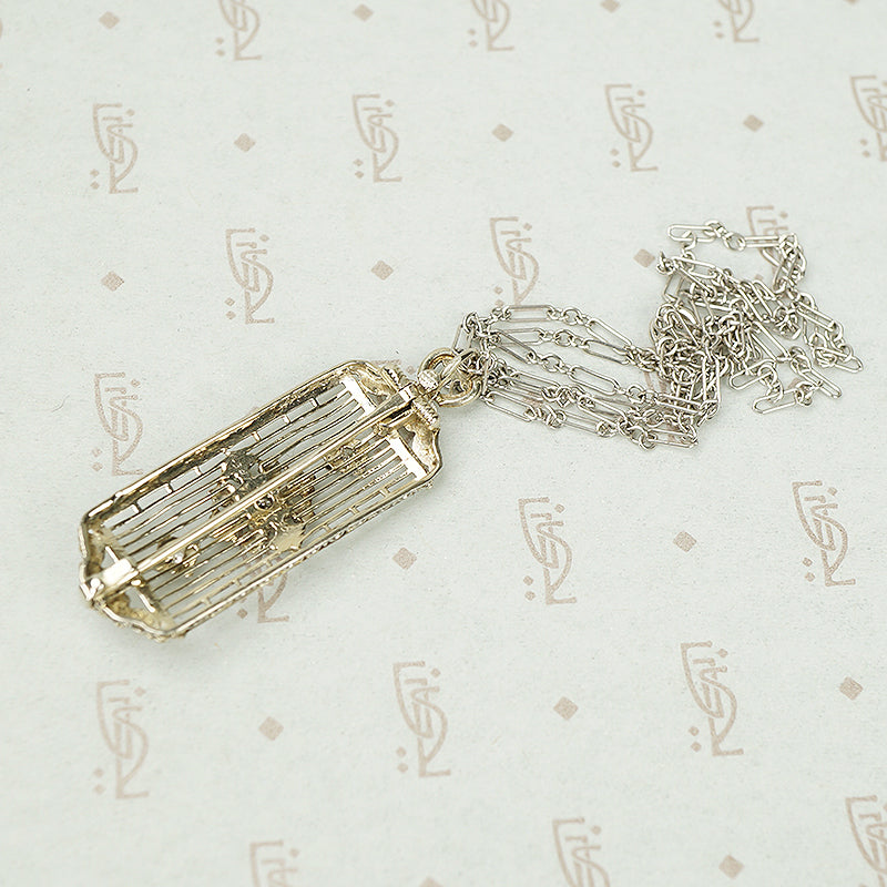 Brilliant 1920's Filigree Convertible Necklace Brooch