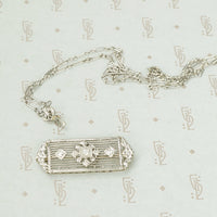 Brilliant 1920's Filigree Convertible Necklace Brooch