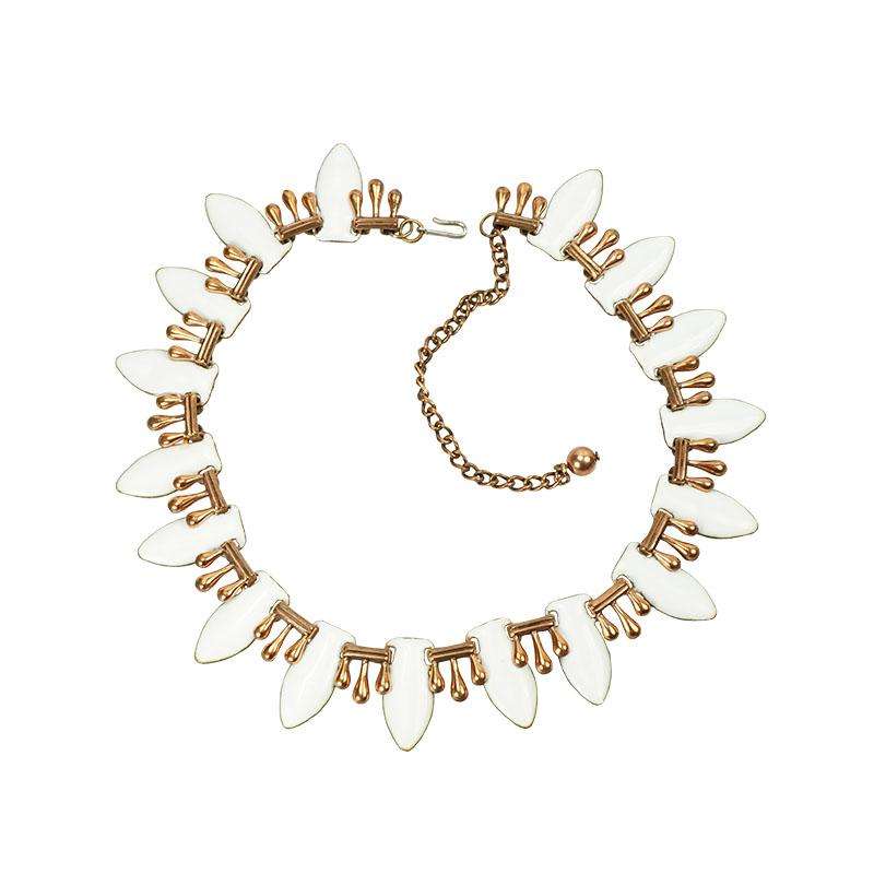 Signed Matisse Enamel Copper Necklace