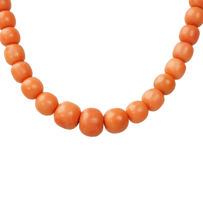 Lovely Strand of Natural Red Antique Coral Beads