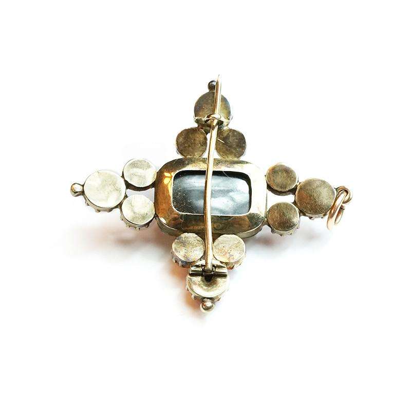 Georgian Carved Coral Locket pendant Brooch