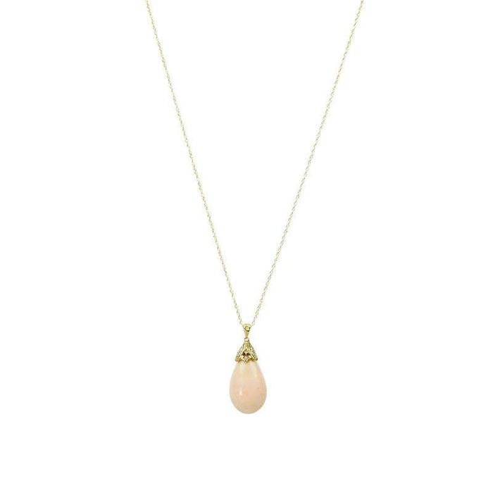 Coral Drop Necklace in 18k Gold by 720