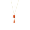 Victorian Coral Drop Necklace