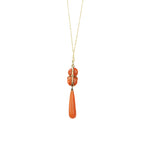 Victorian Coral Drop Necklace