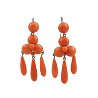 antique coral earrings