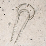 Crescent White Brass Hair Pin from Favor