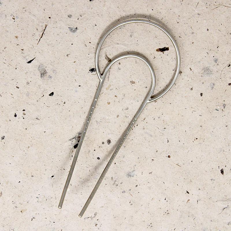 Crescent White Brass Hair Pin from Favor