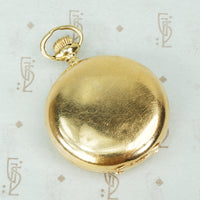 Crescent Moon and Star Gold Pendant Watch