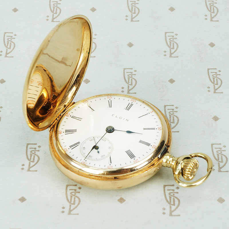 Crescent Moon and Star Gold Pendant Watch