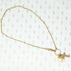antique heart and cross fancy bar necklace 