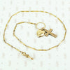 antique heart and cross fancy bar necklace georgian embossed ring