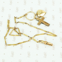 antique heart and cross fancy bar necklace georgian embossed ring