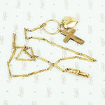 antique heart and cross fancy bar necklace georgian embossed ring