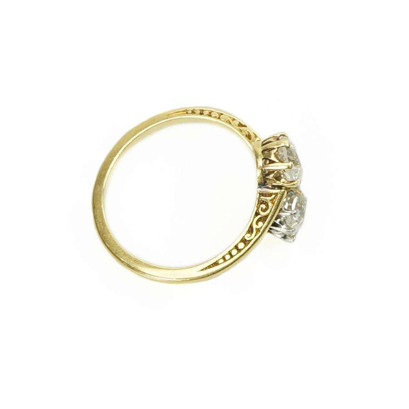 Antique Diamond Toi et Moi Engagement Ring