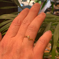 Adorable Edwardian Crossover Diamond Solitaire