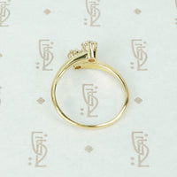Antique Crossover Old Mine Cut Diamond Ring