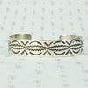 Vintage Silver Cuff Bracelet with Rocker Designs