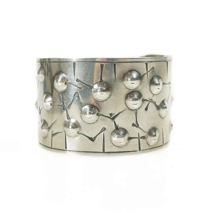 Modernist Silver Cuff Bracelet By Ed Levin