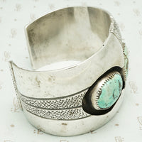 Vintage Cuff Bracelet Shadow Set with Turquoise