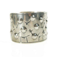 Modernist Silver Cuff Bracelet By Ed Levin