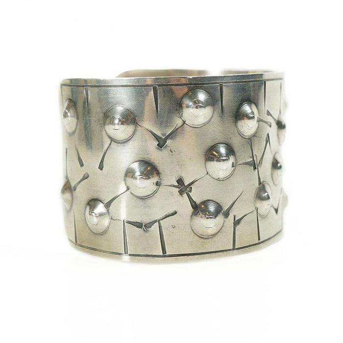 Modernist Silver Cuff Bracelet By Ed Levin