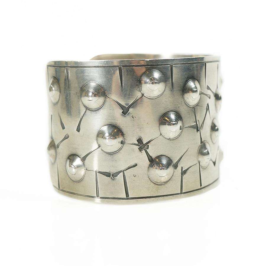 Modernist Silver Cuff Bracelet By Ed Levin