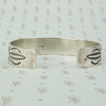 Vintage Silver Cuff Bracelet with Rocker Designs