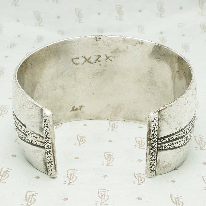 Vintage Cuff Bracelet Shadow Set with Turquoise