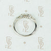 Vintage Platinum Curved Diamond Wedding Band