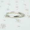 Vintage Platinum Curved Diamond Wedding Band