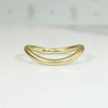 West German Curved Green 18k Gold Band