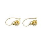 Old Mine Cut Fancy Yellow Diamond Drop Earrings