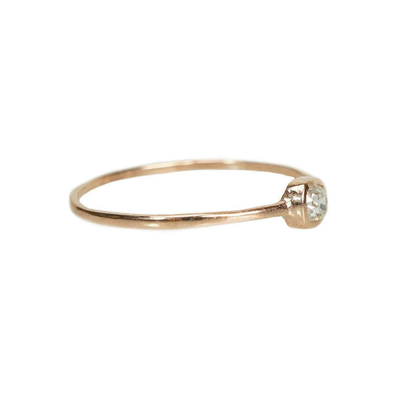 Antique Cushion Cut Diamond in Recycled Rose Gold - Gem Set Love
