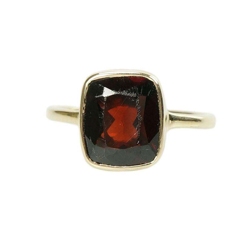 Vintage Cushion Cut Garnet in Gold by 720