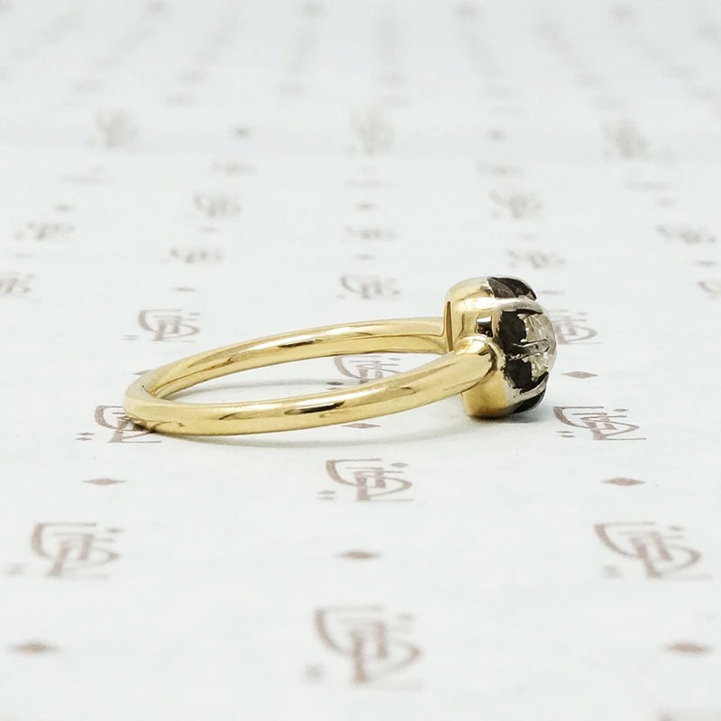 Old Mine Cushion Solitaire Engagement Ring